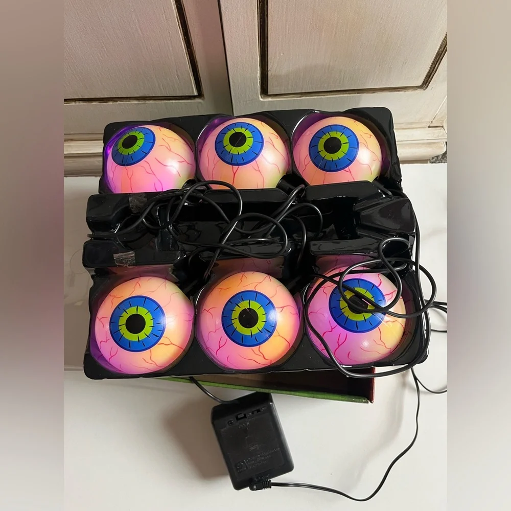 Vintage Color Changing Spooky Eyes Halloween Decoration String Decor Holiday